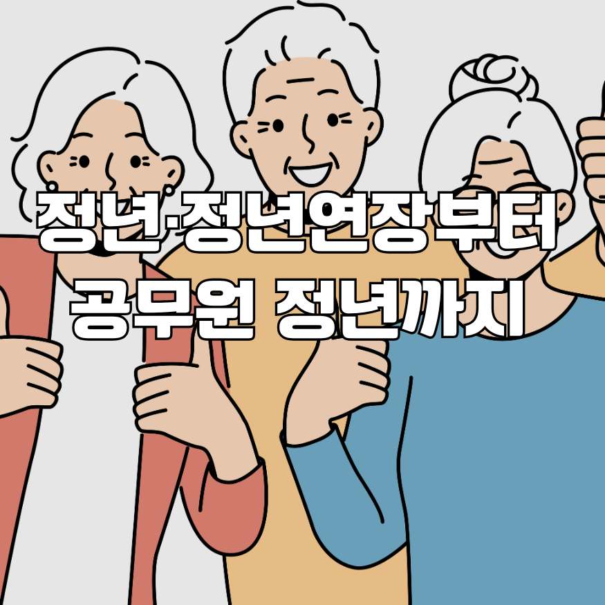 정년 연장부터 공무원 정년까지 확인